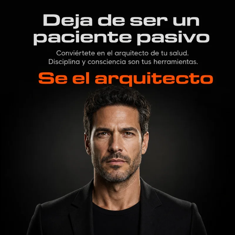 Slide 3: "Deja de ser un paciente pasivo", con la invitación a ser el arquitecto de tu salud