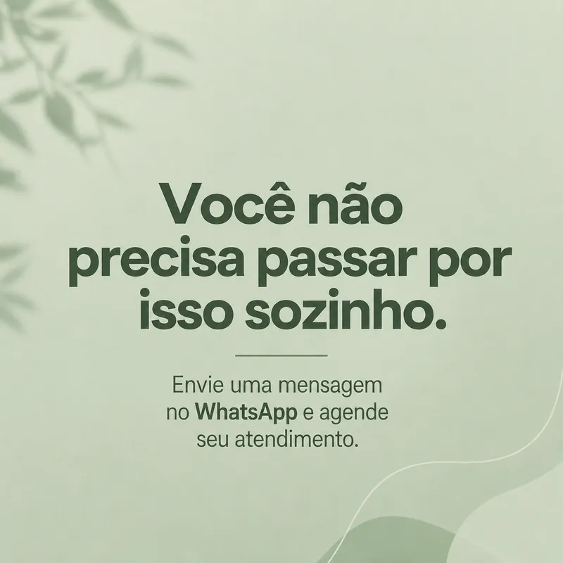 Slide 5: "Você não precisa passar por isso sozinho", com o convite para agendar atendimento