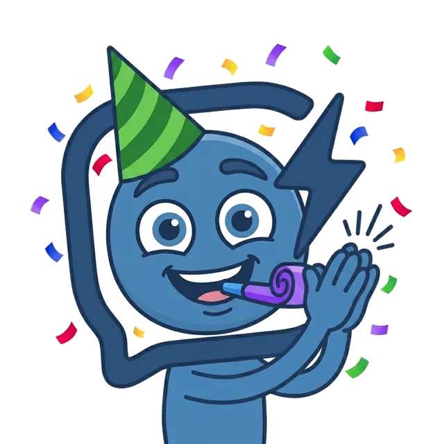 Zapinho com chapéu de festa e língua de sogra