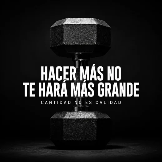 Carrusel de entrenamiento: hacer más no te hará más grande