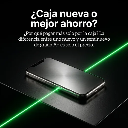 Carrusel de tienda de celulares: ¿caja nueva o mejor ahorro?
