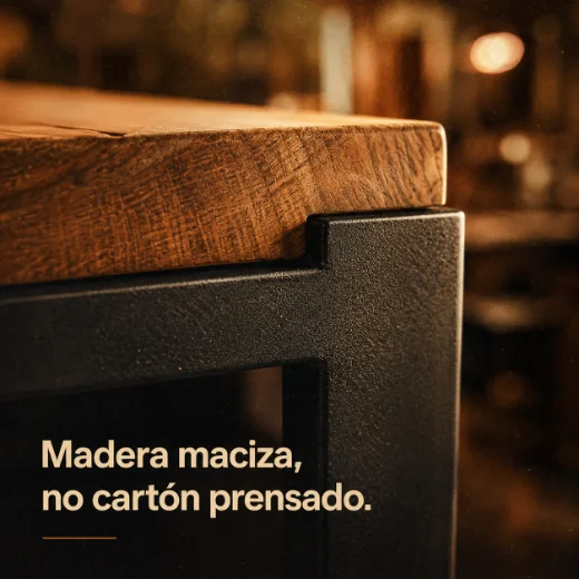 Post de mueblería: madera maciza, no cartón prensado