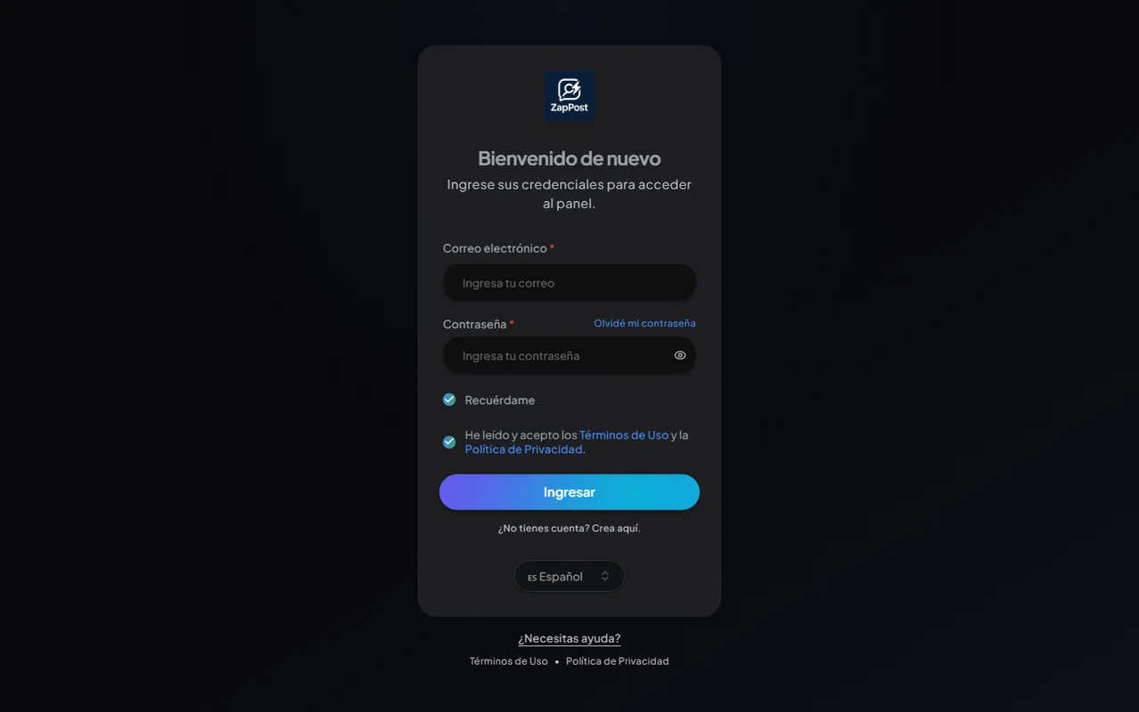 La pantalla de entrada del Studio.